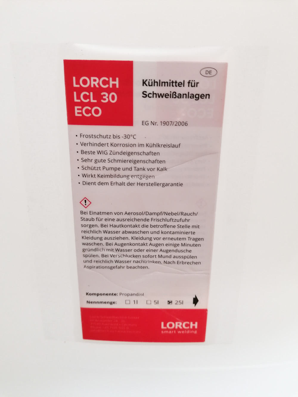 Kühlmittel LORCH LCL30 für wassergekühlte Schweißgeräte/Brenner
