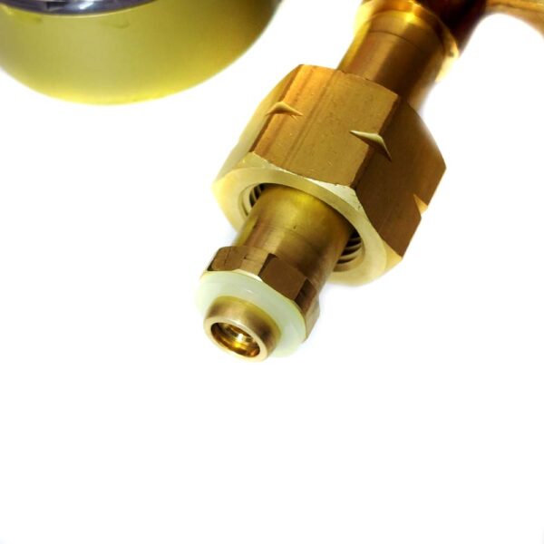 Druckminderer Propan Gas Hercules Einstufig Druckregler Anzeige Druckanzeige Regler Gasregler Schlauchanschluss Propanflaschen 20 / 3,5 bar CK1501